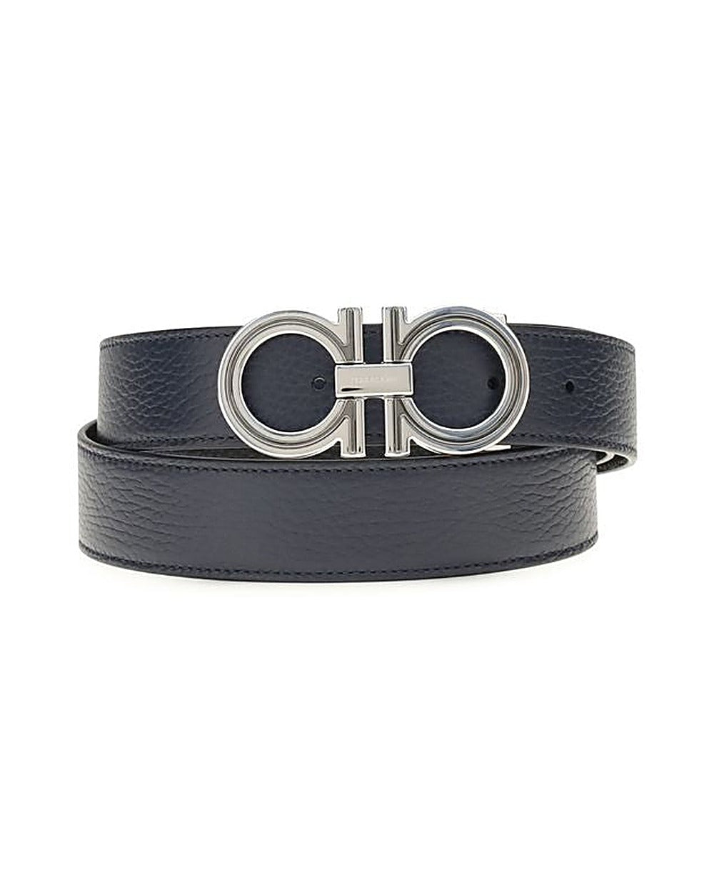 Ferragamo Blue Calf Leather Bos Taurus Regular Belt