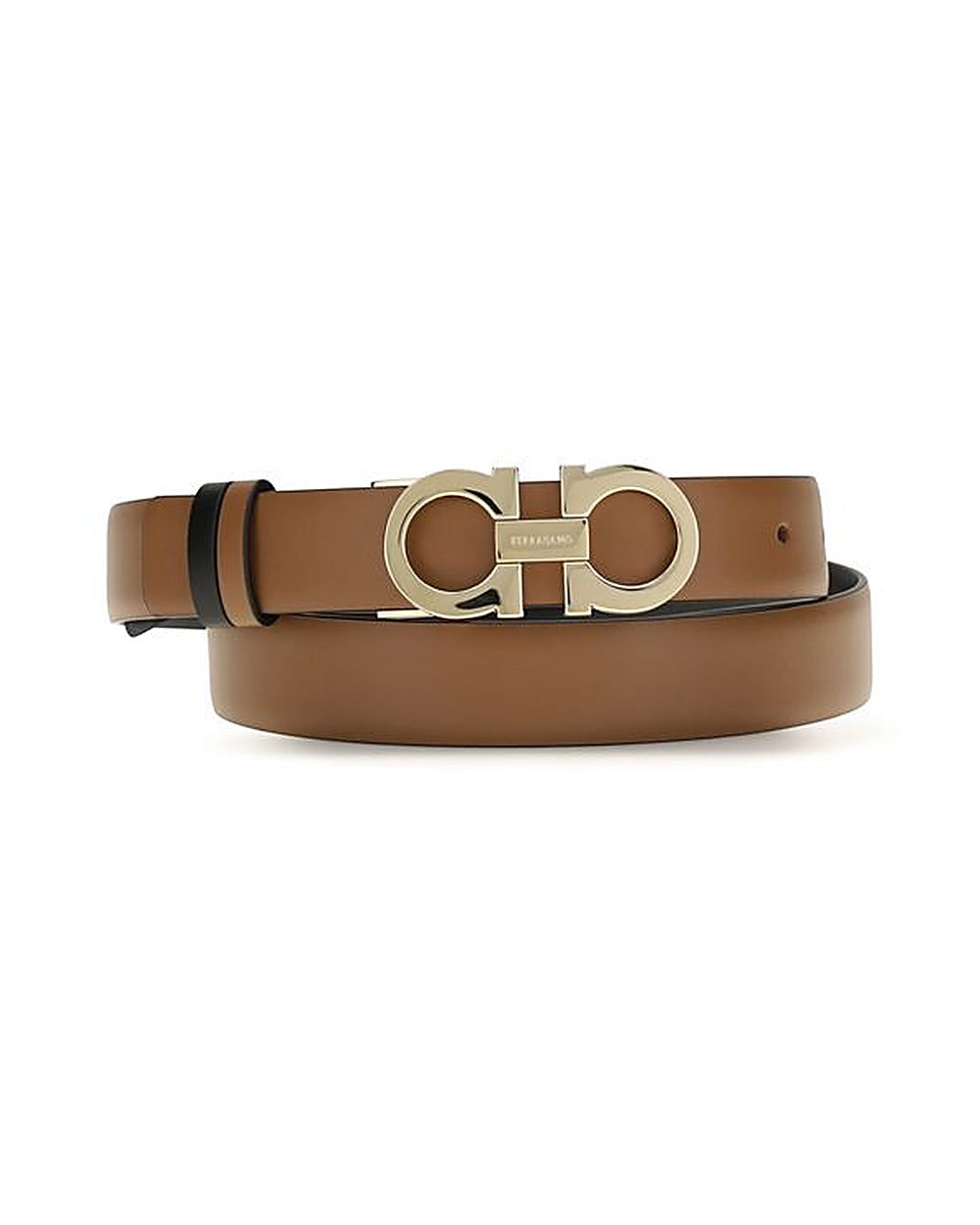 Ferragamo Brown Calf Leather Bos Taurus Regular Belt
