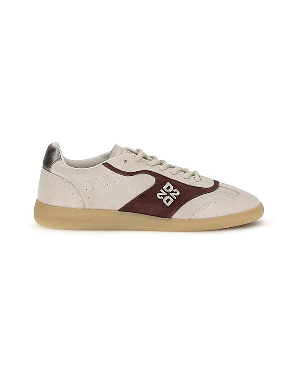 Dsquared² Beige Calf Leather Bos Taurus Low Top Sneakers