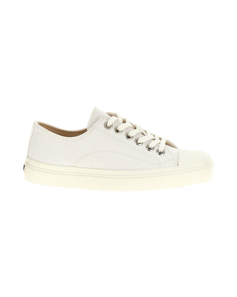 Moschino White Cotton Low Top Sneakers