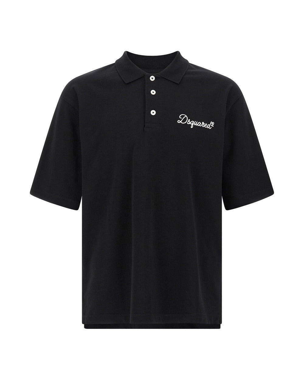 Dsquared² Black Cotton Polo Shirt
