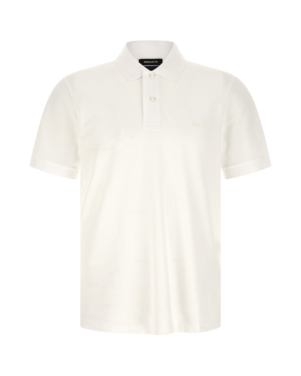 Hugo Boss White Cotton Polo Shirt