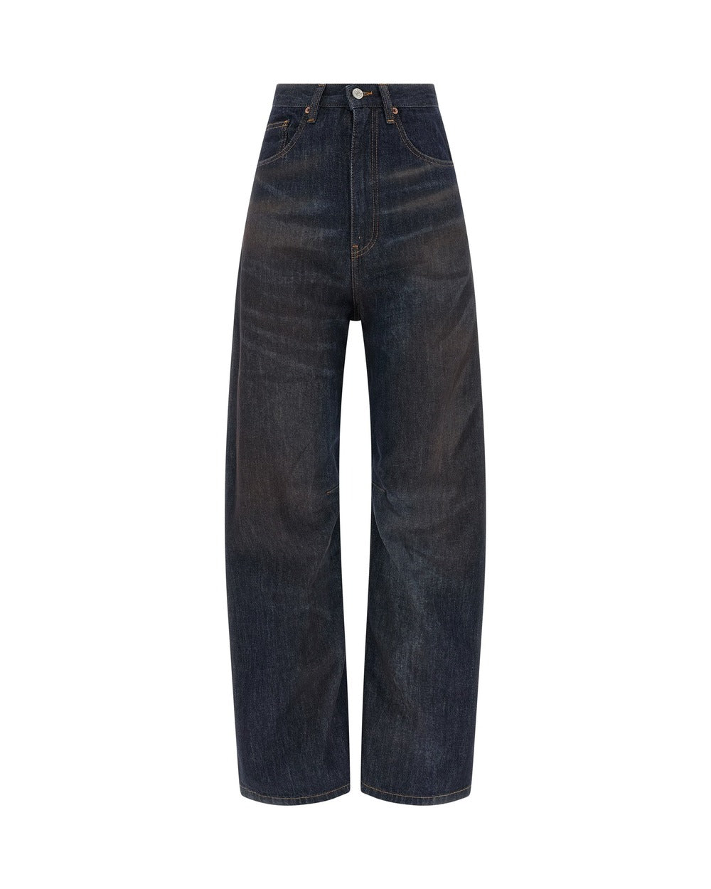 MM6 Maison Margiela Blue Cotton High-Waisted Jean