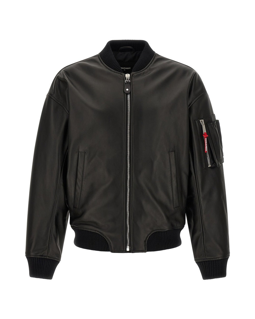 Dsquared² Black Leather Leather Jacket