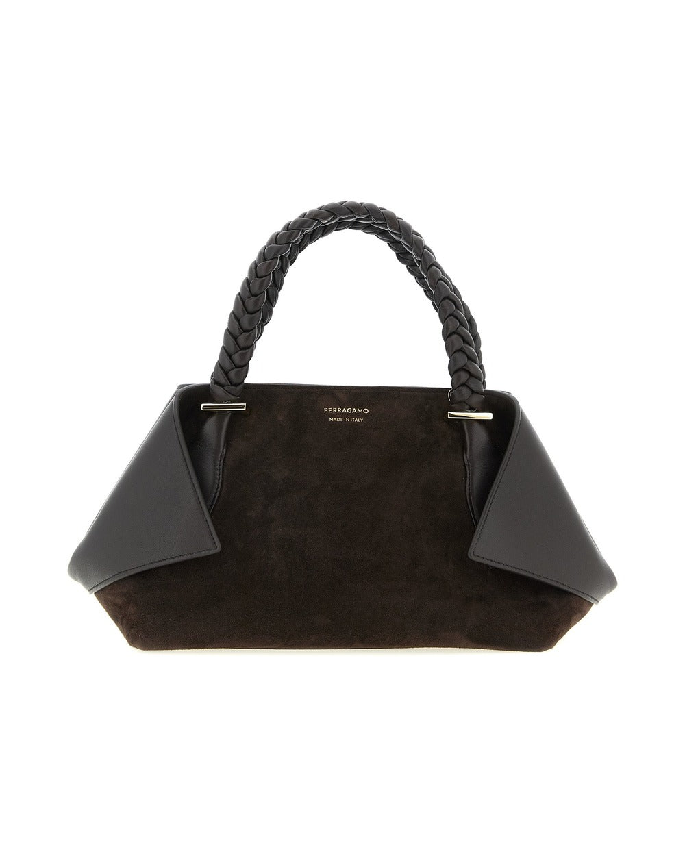 Ferragamo Brown Goatskin Handbag