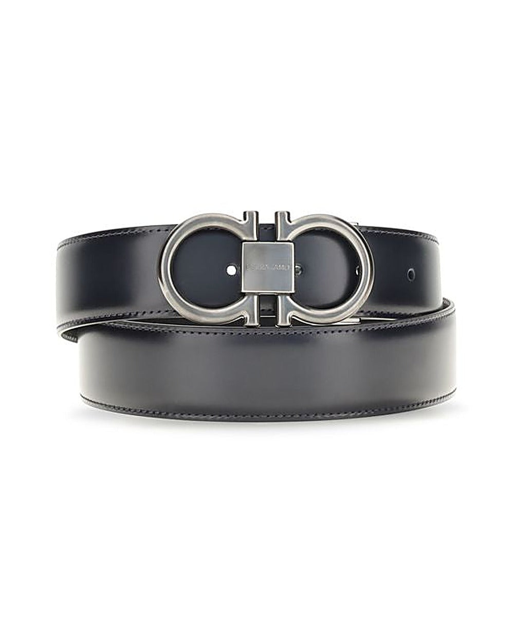 Ferragamo Blue Calf Leather Bos Taurus Regular Belt