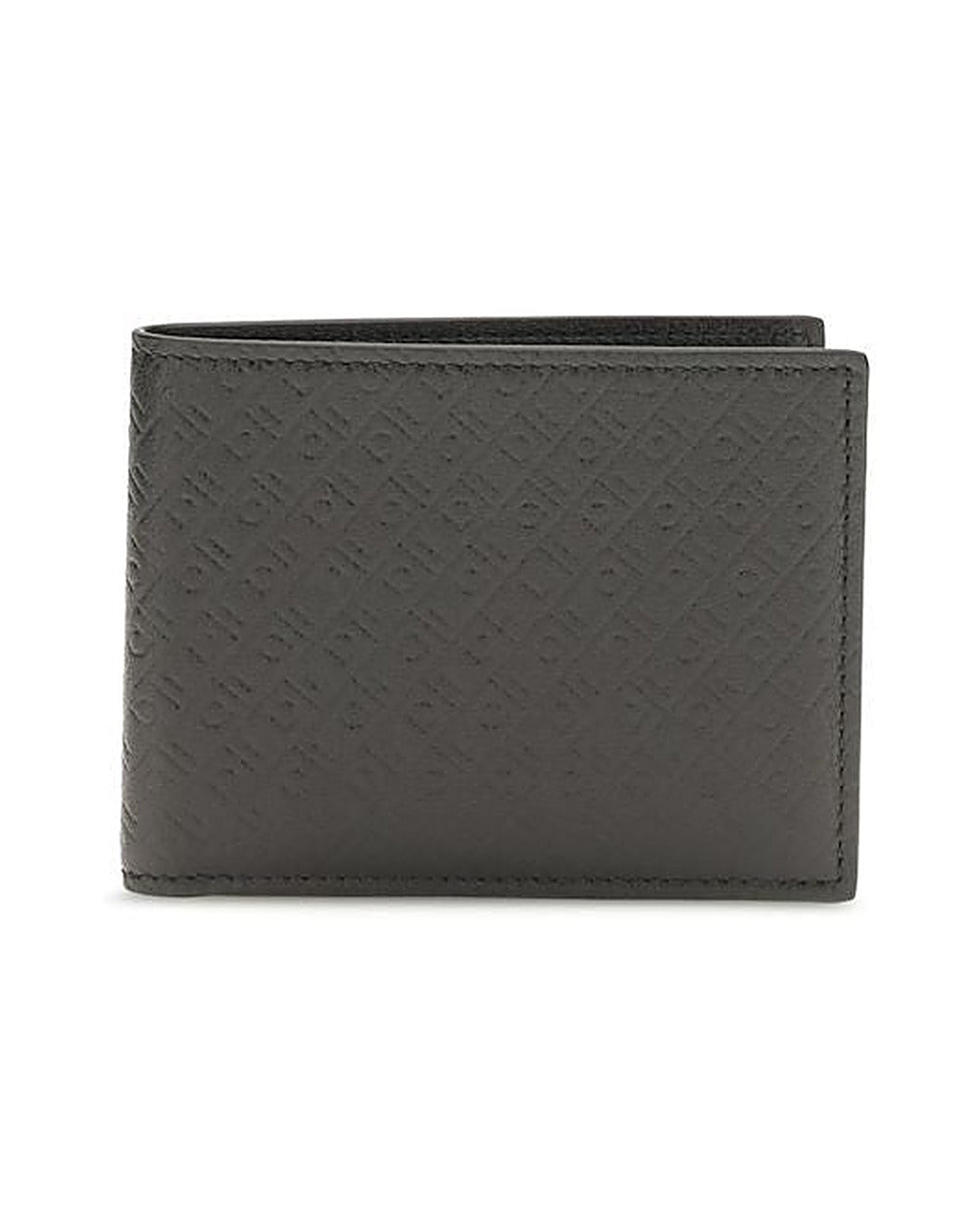 Ferragamo Black Calf Leather Bos Taurus Wallet