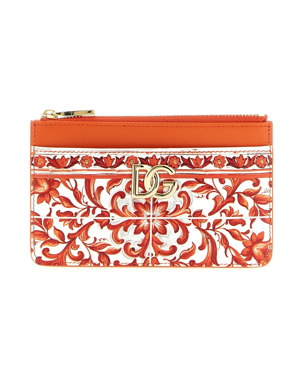 Dolce & Gabbana Orange Calfskin Cardholder