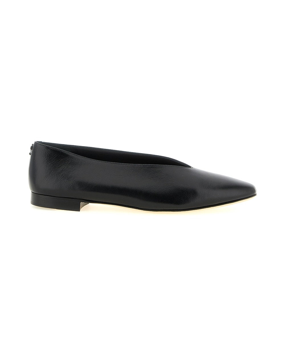 Jimmy Choo Black Leather Ballet Flats