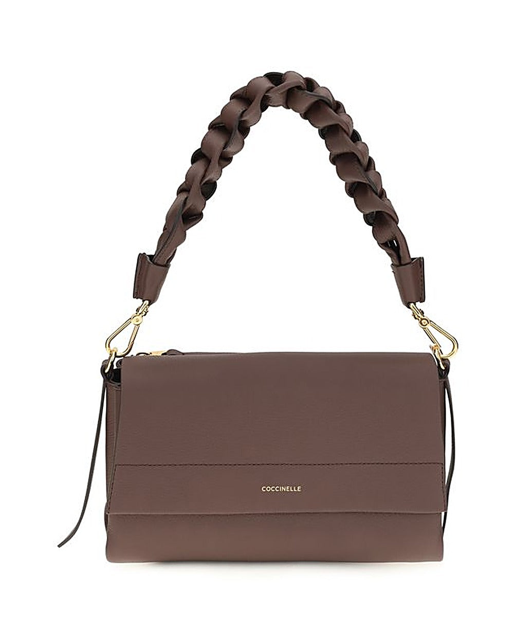 Coccinelle Brown Calf Leather Bos Taurus Shoulder Bag