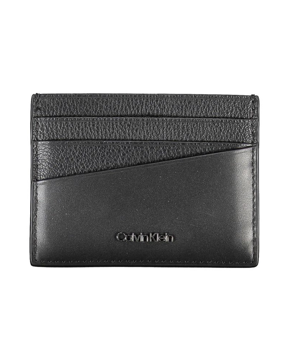 Calvin Klein Black Leather Mens Wallet Holder