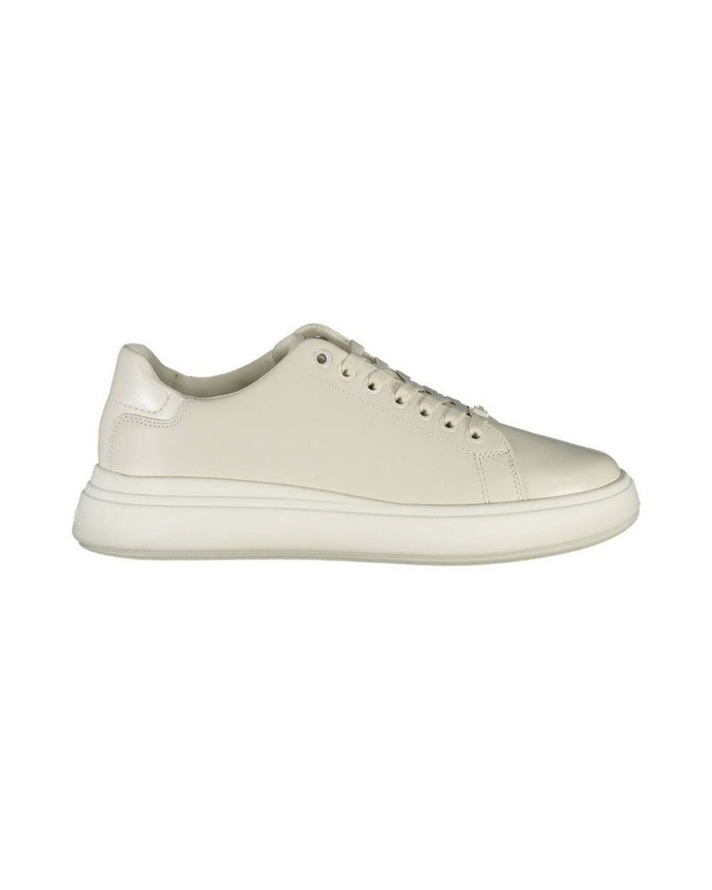 Calvin Klein Beige Leather Women Sneaker