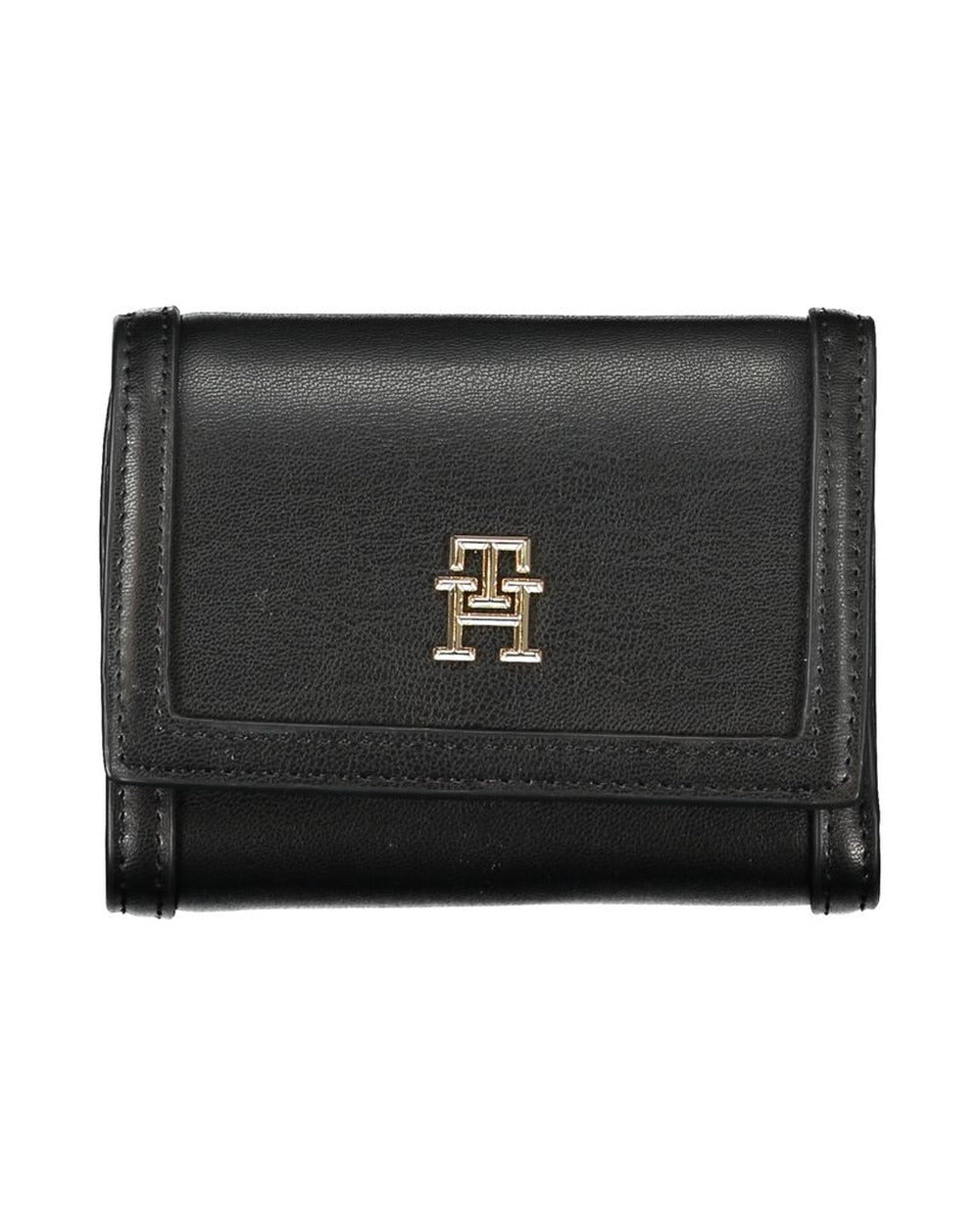 Tommy Hilfiger Black Polyurethane Women Wallet