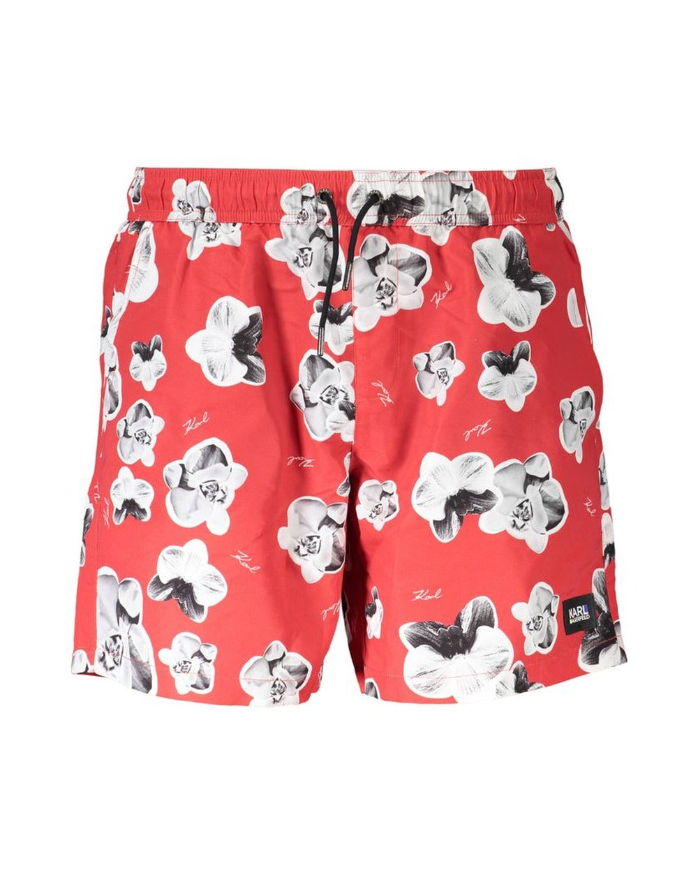Karl Lagerfeld Red Polyester Men's Swim Trunk