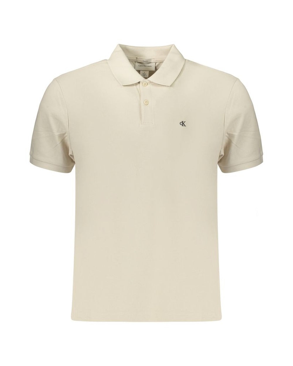Calvin Klein Beige Cotton Mens Polo Shirt