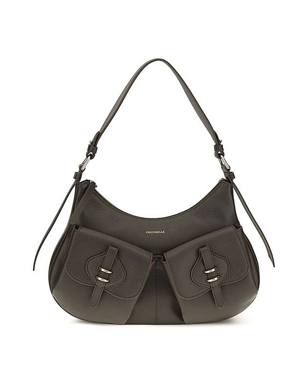 Coccinelle Brown Calf Leather Bos Taurus Shoulder Bag