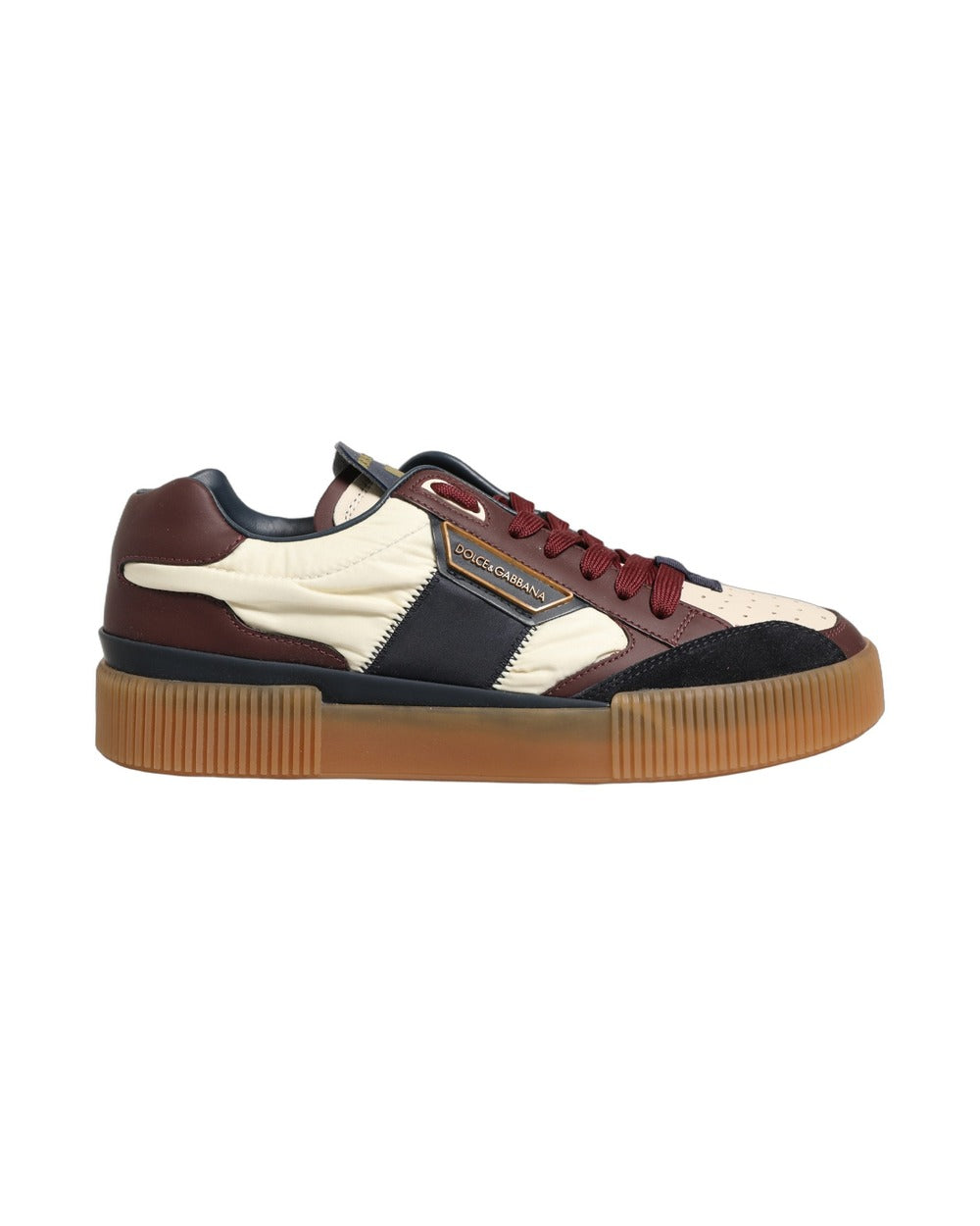 Dolce & Gabbana Multicolor Leather MIAMI Low Top Men Sneakers Shoes