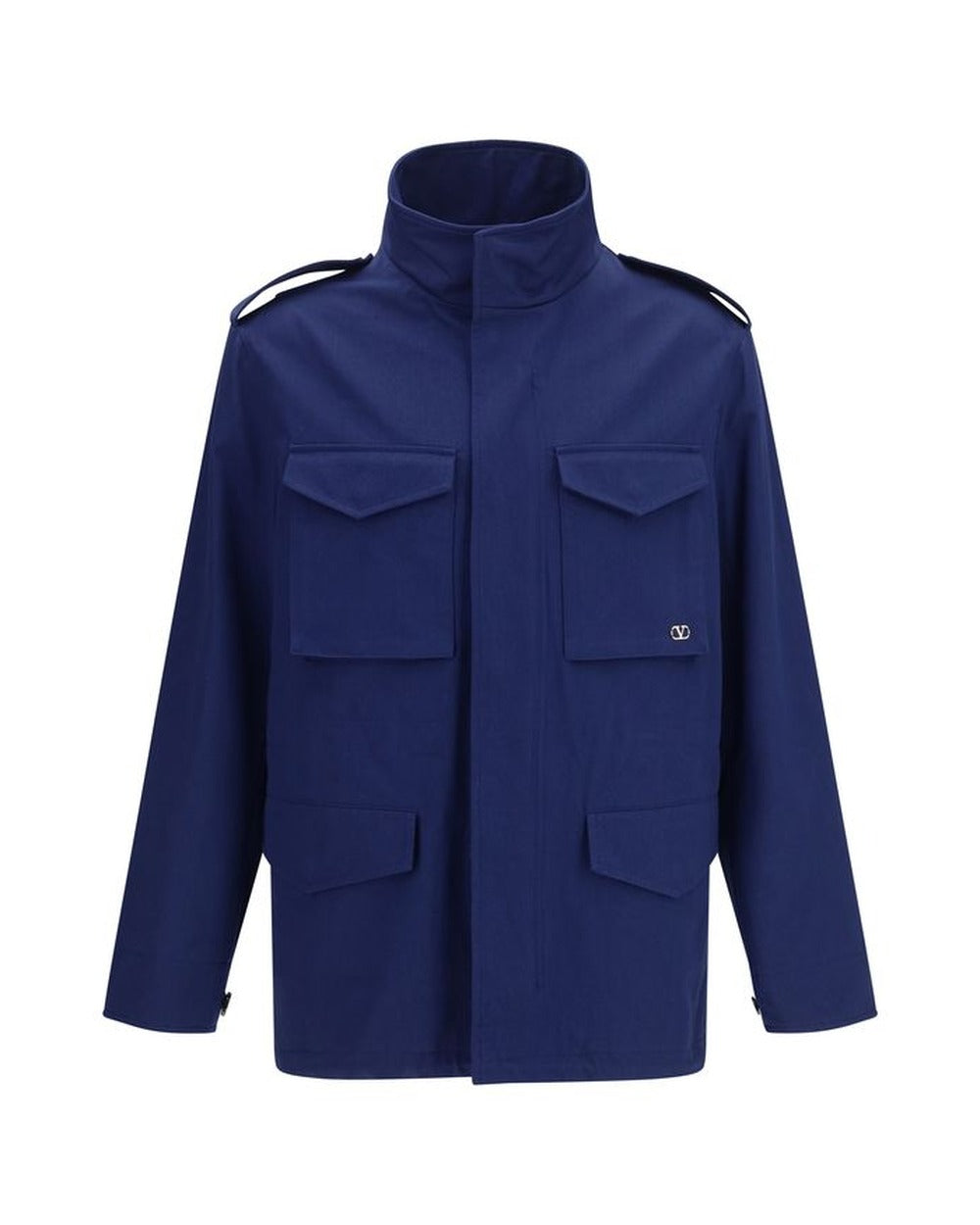 Valentino Garavani Blue Cotton Coat
