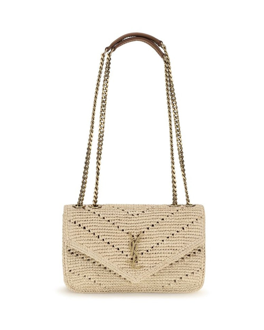 Beige Raffia Shoulder Bag