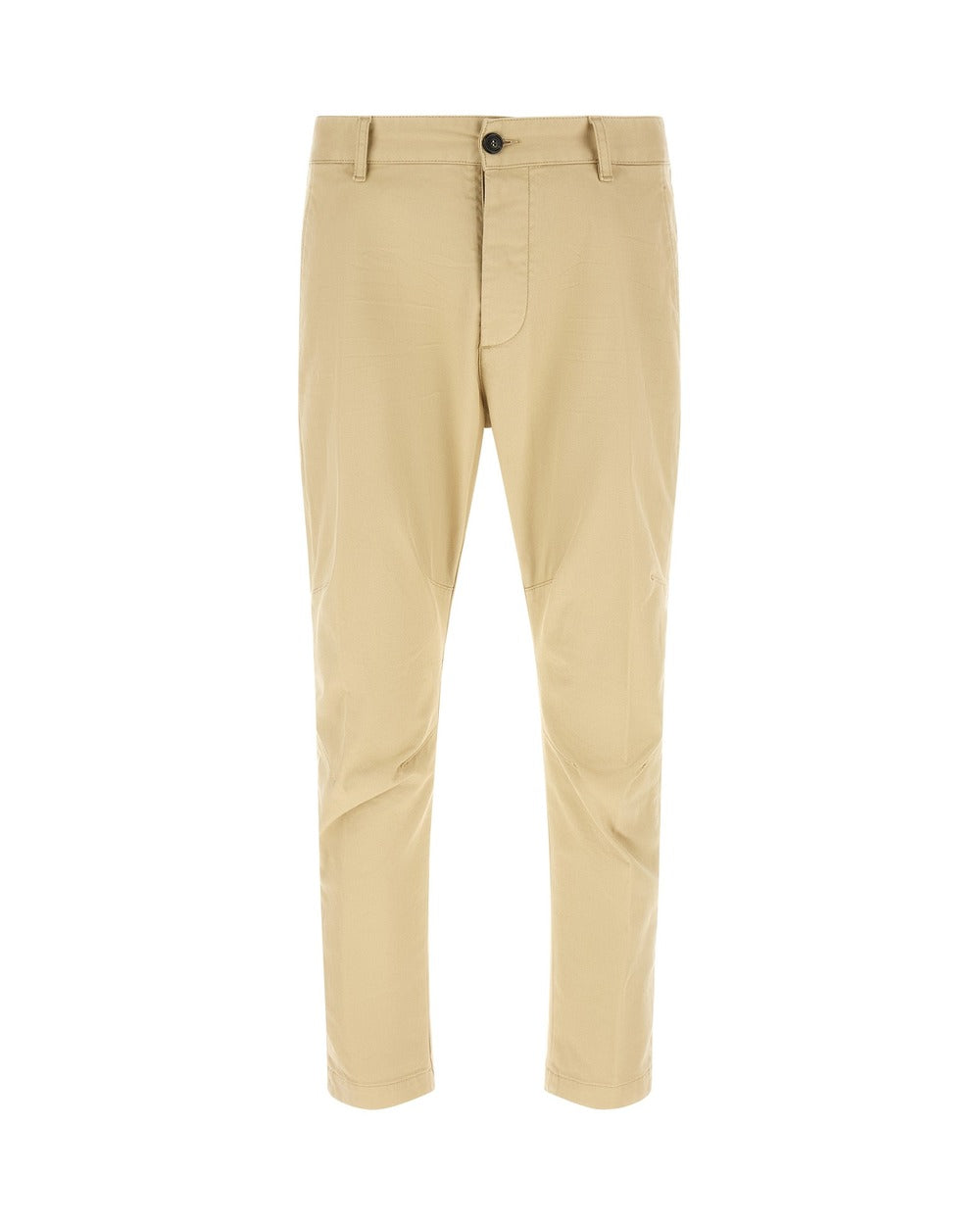 Beige Cotton Cargo Pants