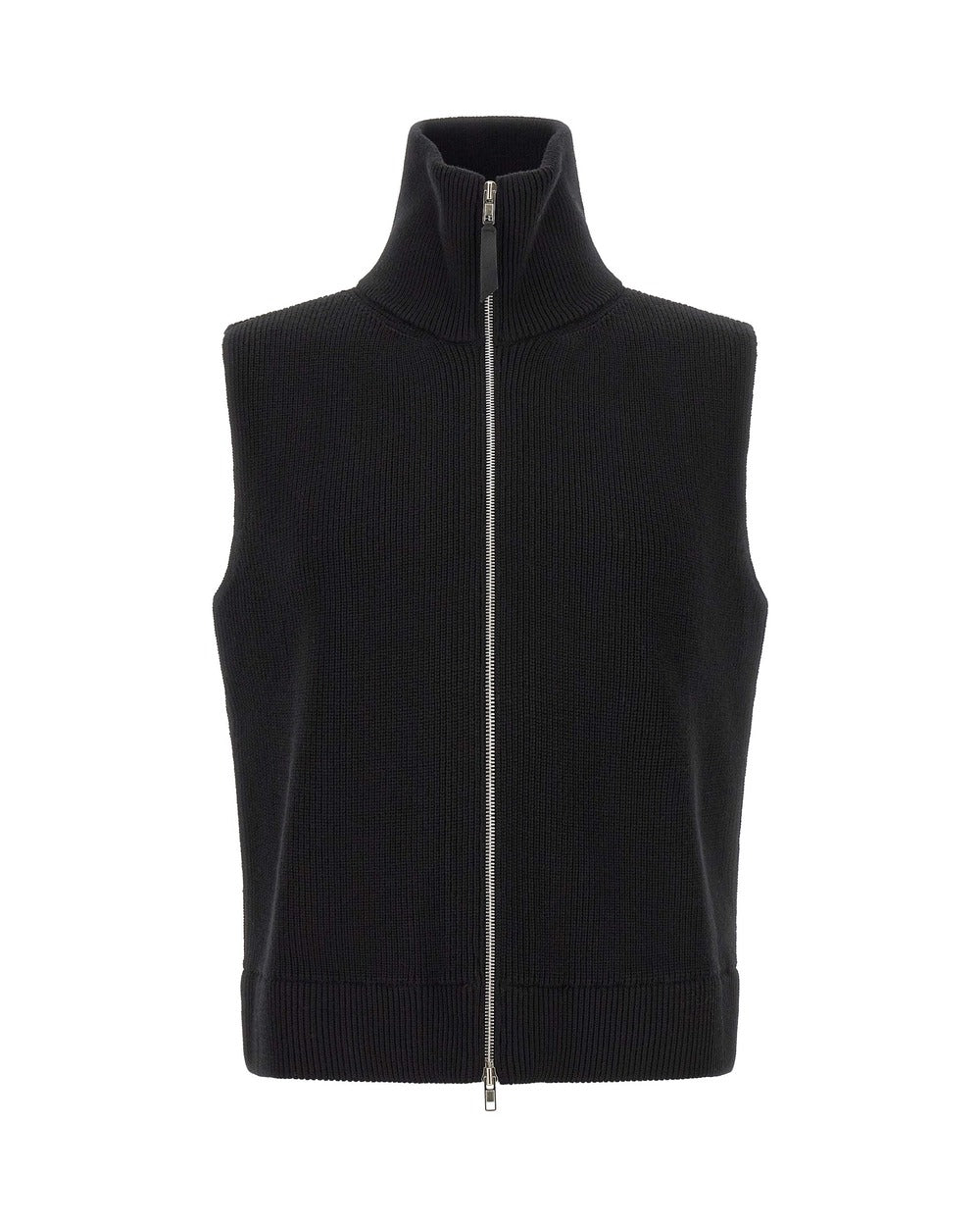 Maison Margiela Black Wool Sleeveles Sweater