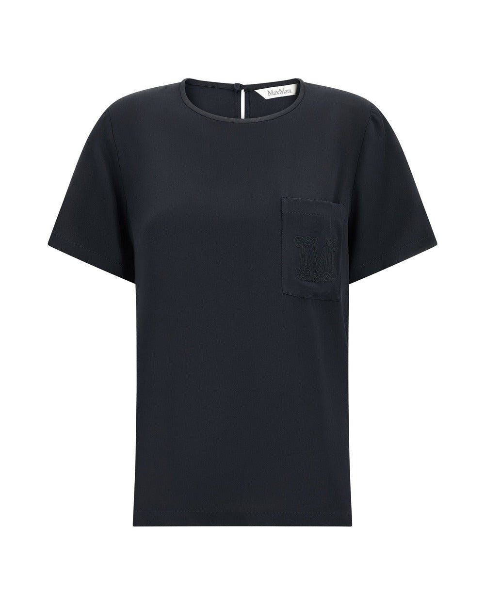 Max Mara Black Silk Blouse