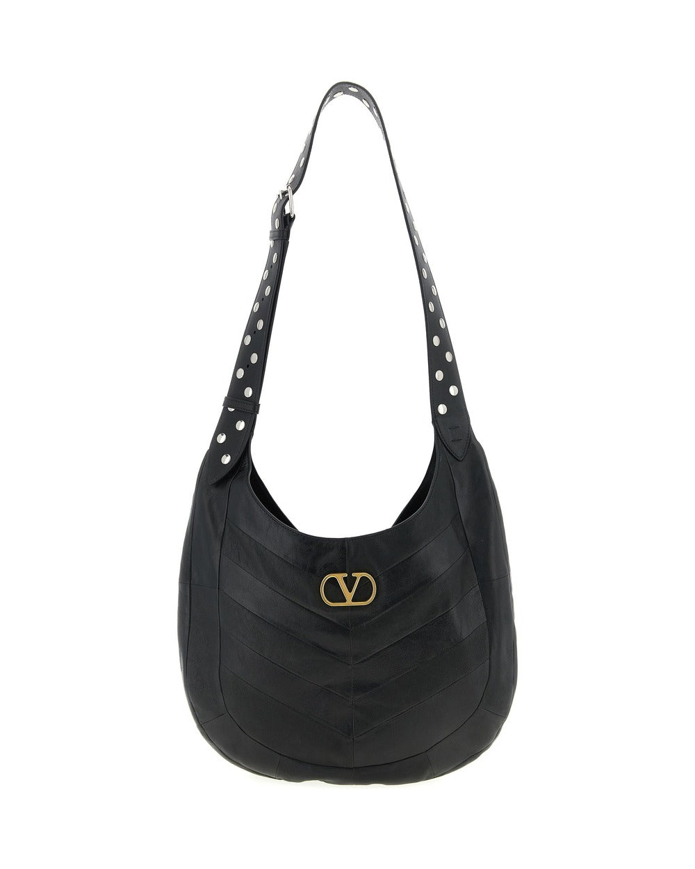 Valentino Garavani Black Lamb Leather Shoulder Bag