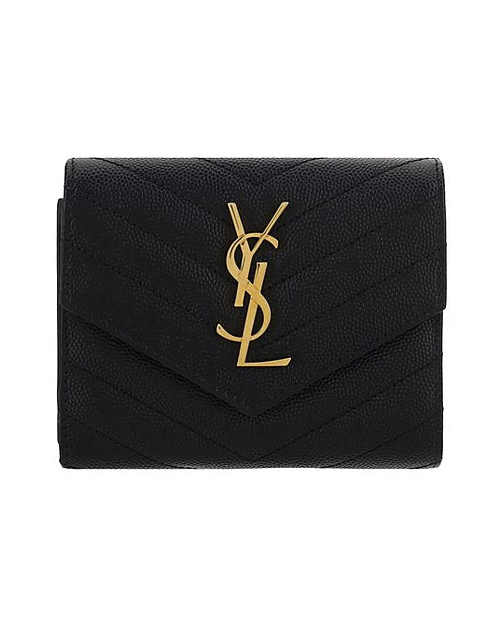 Saint Laurent Black Calf Leather Bos Taurus Wallet