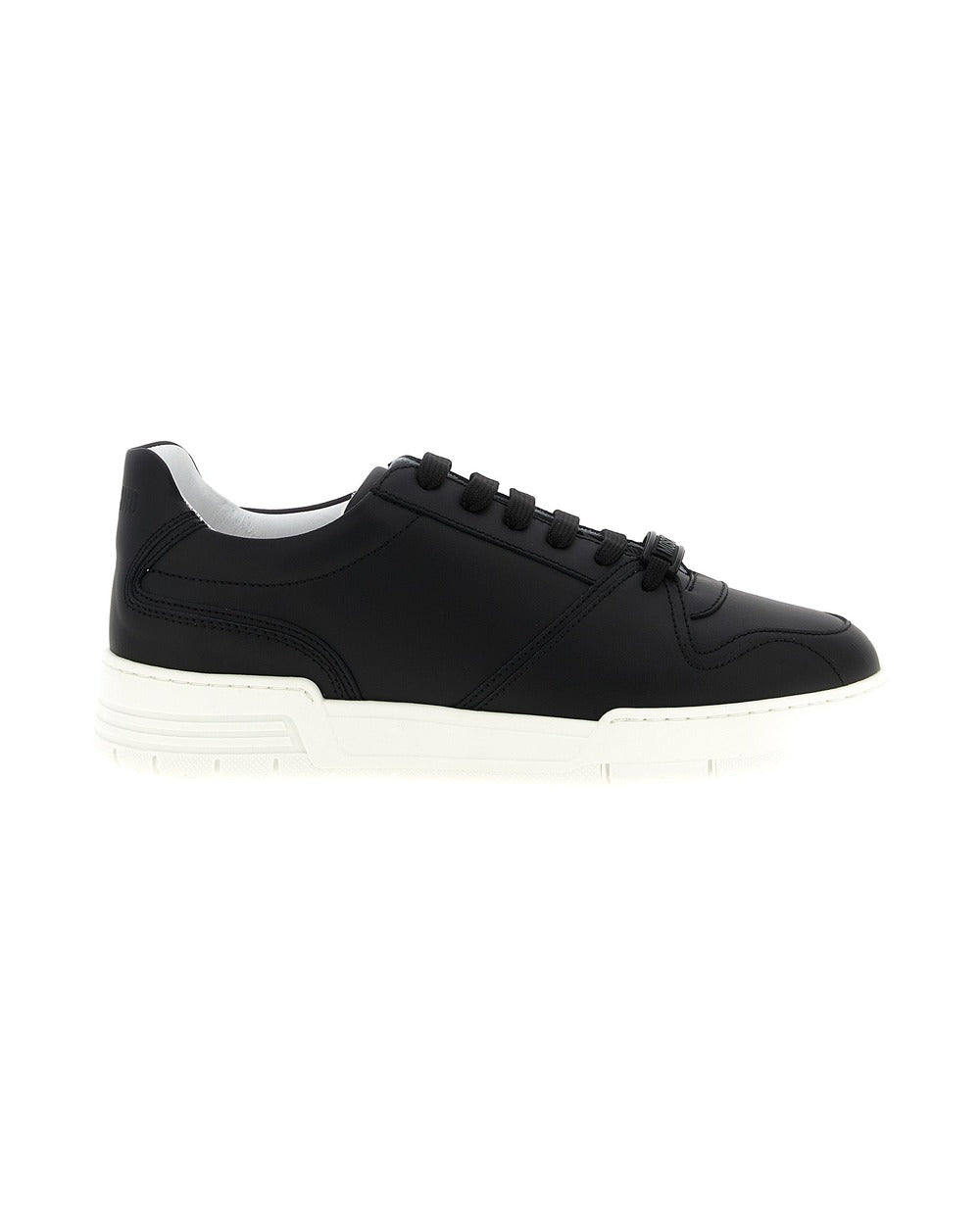 Black Leather Low Top Sneakers