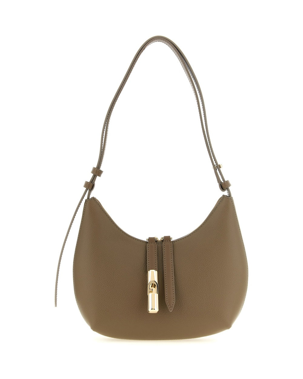 Furla Beige Calfskin Shoulder Bag