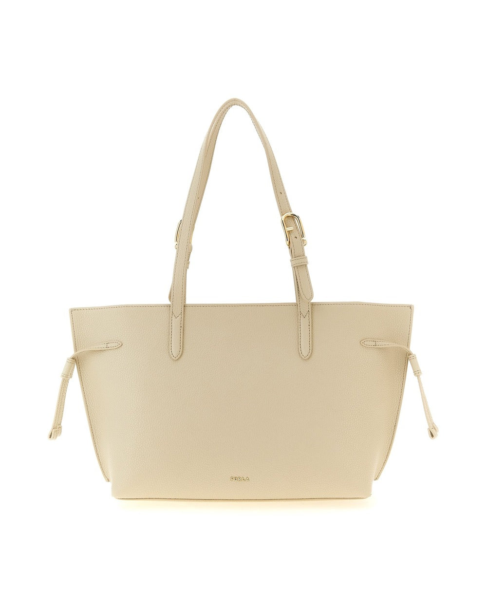 Furla White Calfskin Tote Bag