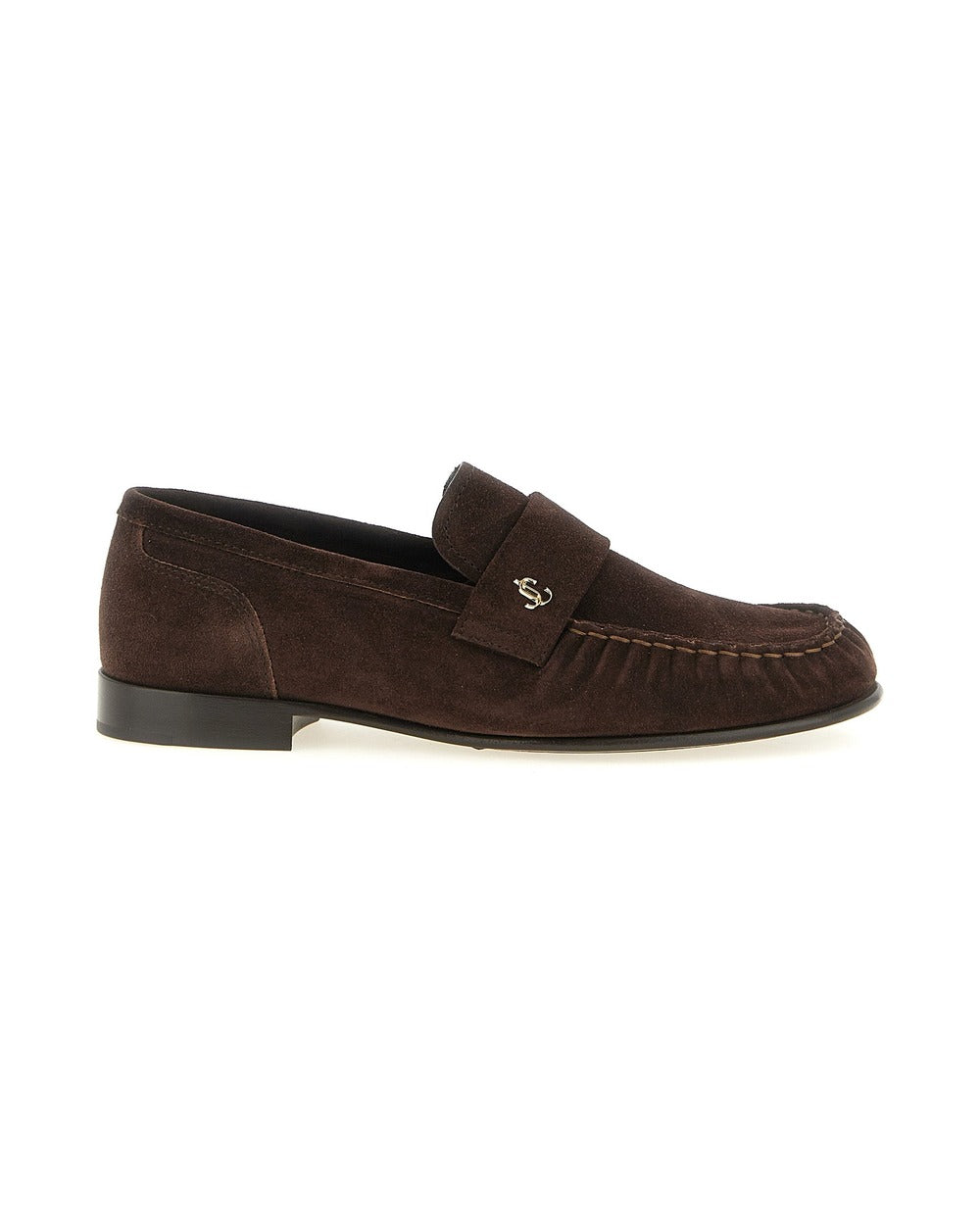 Jimmy Choo Brown Leather Slip-On Loafers