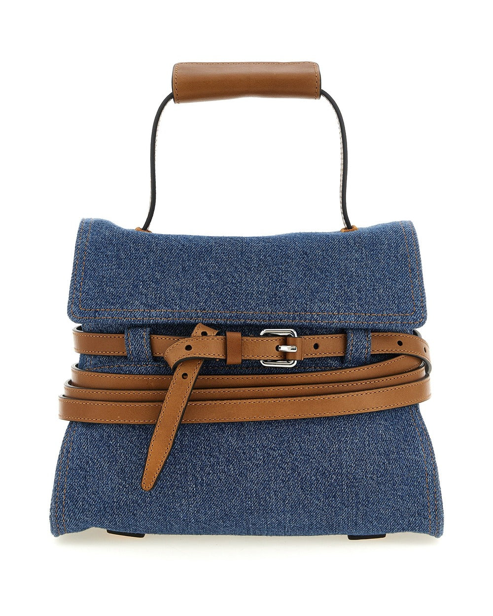Moschino Blue Cotton Handbag