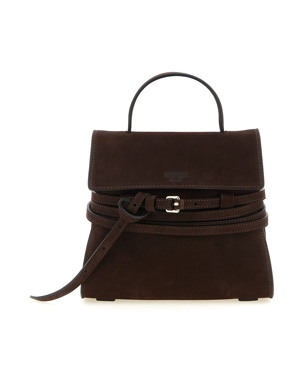 Moschino Brown Calfskin Handbag