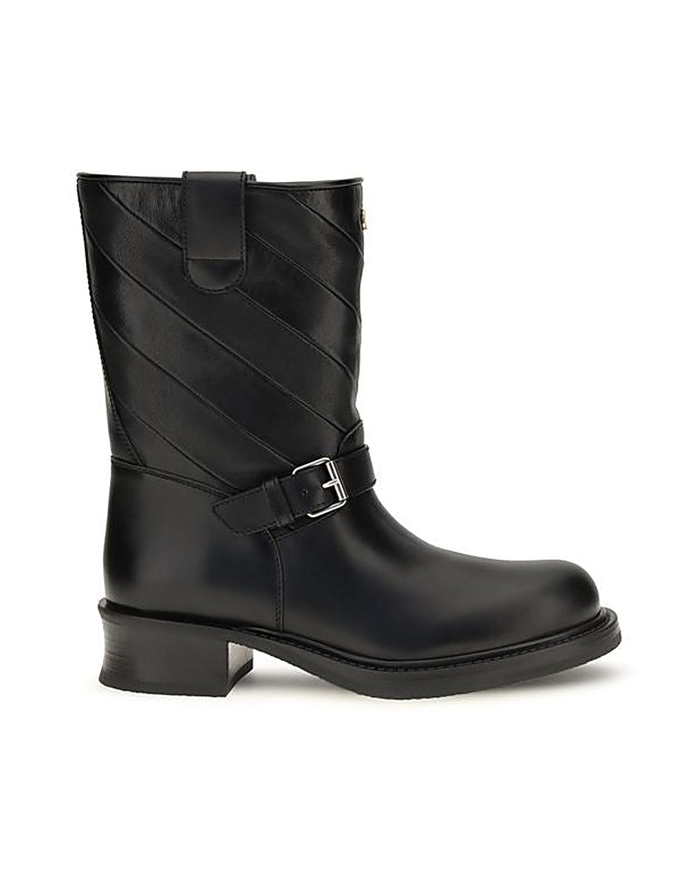 Black Calf Leather Bos Taurus Ankle Boots