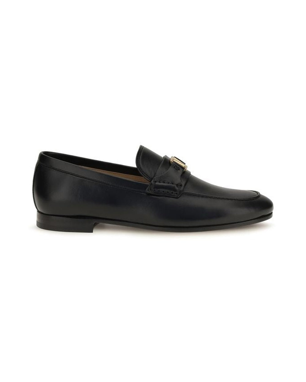 Black Calf Leather Bos Taurus Slip-On Loafers