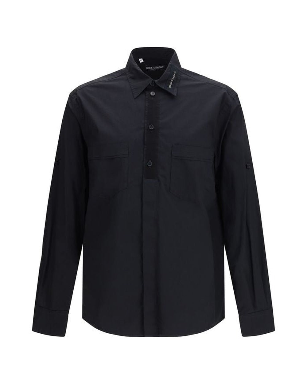 Dolce & Gabbana Black Cotton Dress Shirt