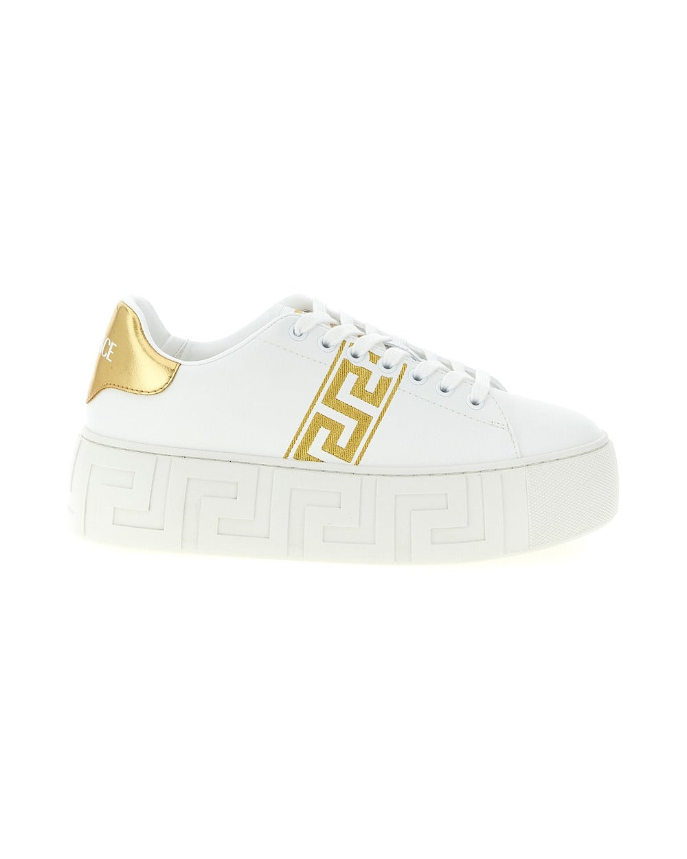 Versace Gold Nylon Platform Sneakers