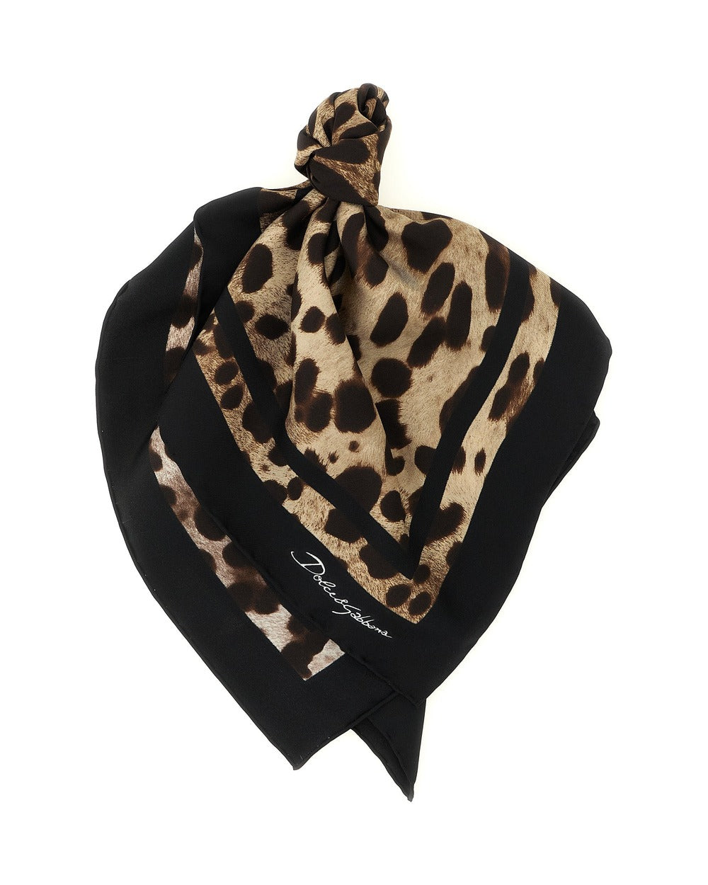 Dolce & Gabbana Brown Silk Scarf