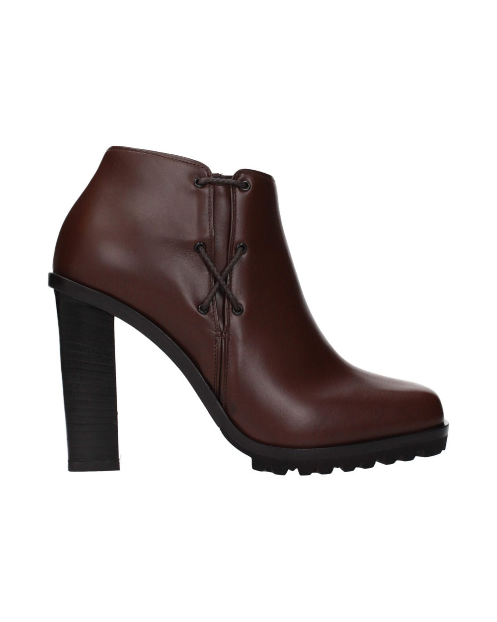 Max Mara Brown Leather Ankle Boots