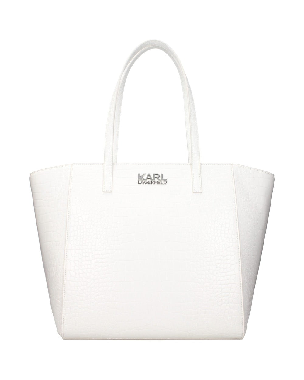 Karl Lagerfeld White Polyethylene Shoulder Bag