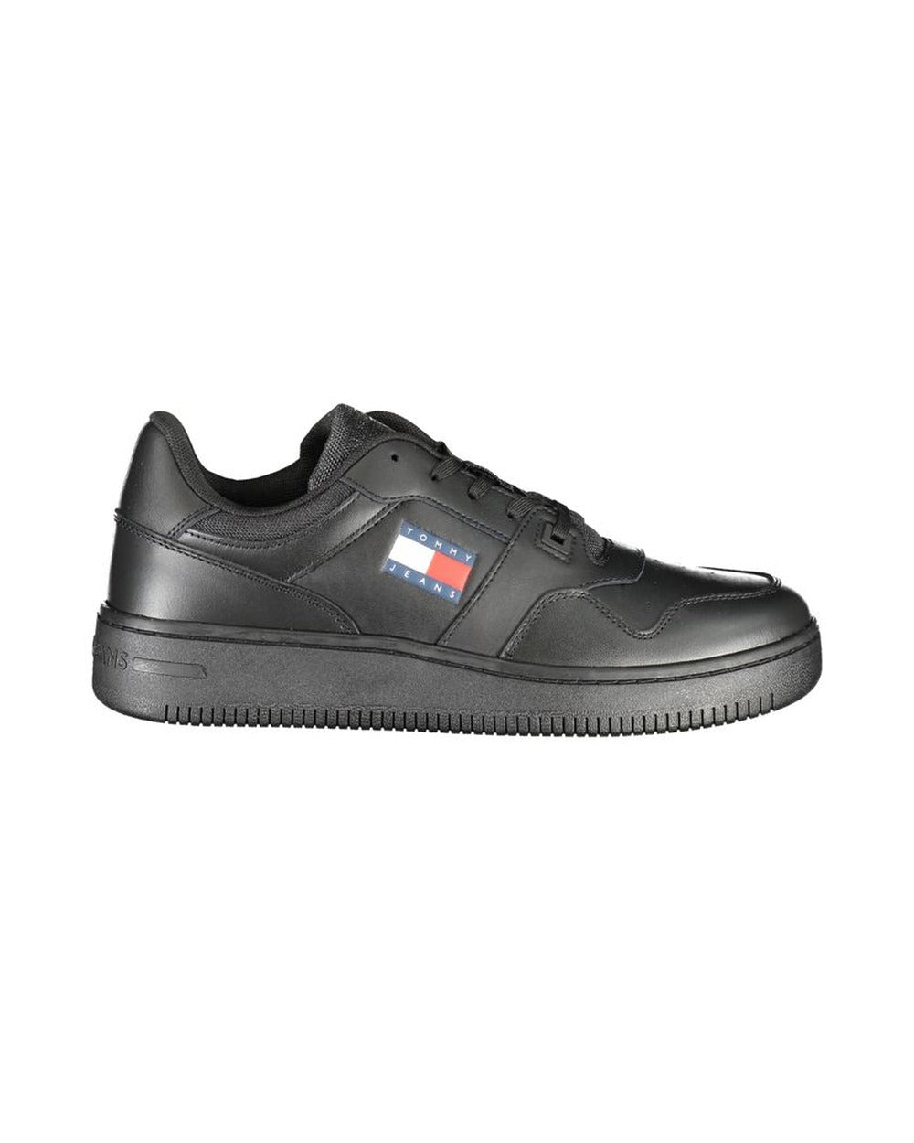 Tommy Hilfiger Black Leather Men's Sneaker