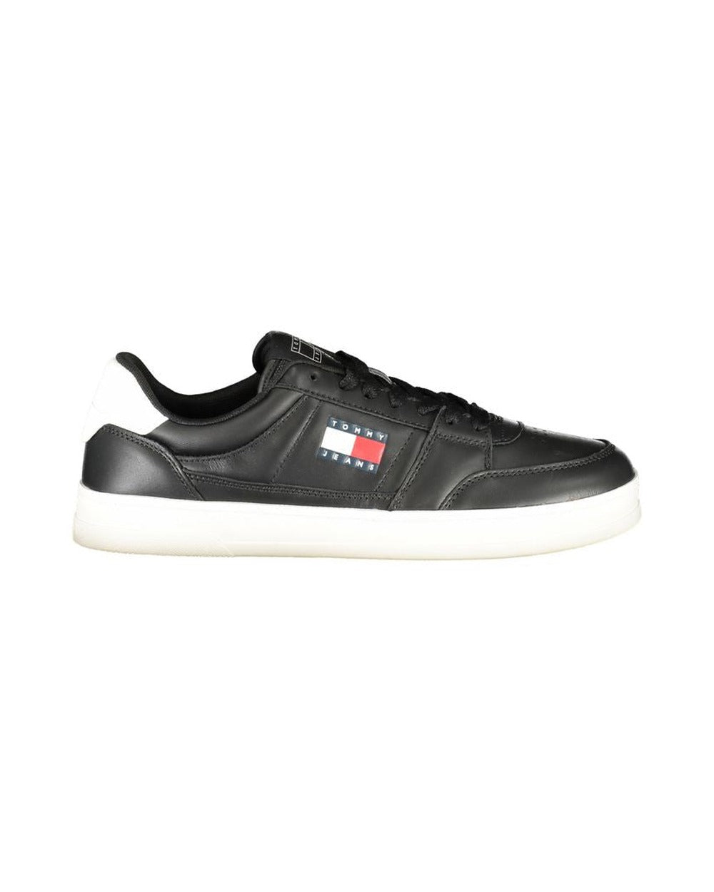 Tommy Hilfiger Black Leather Men Sneaker