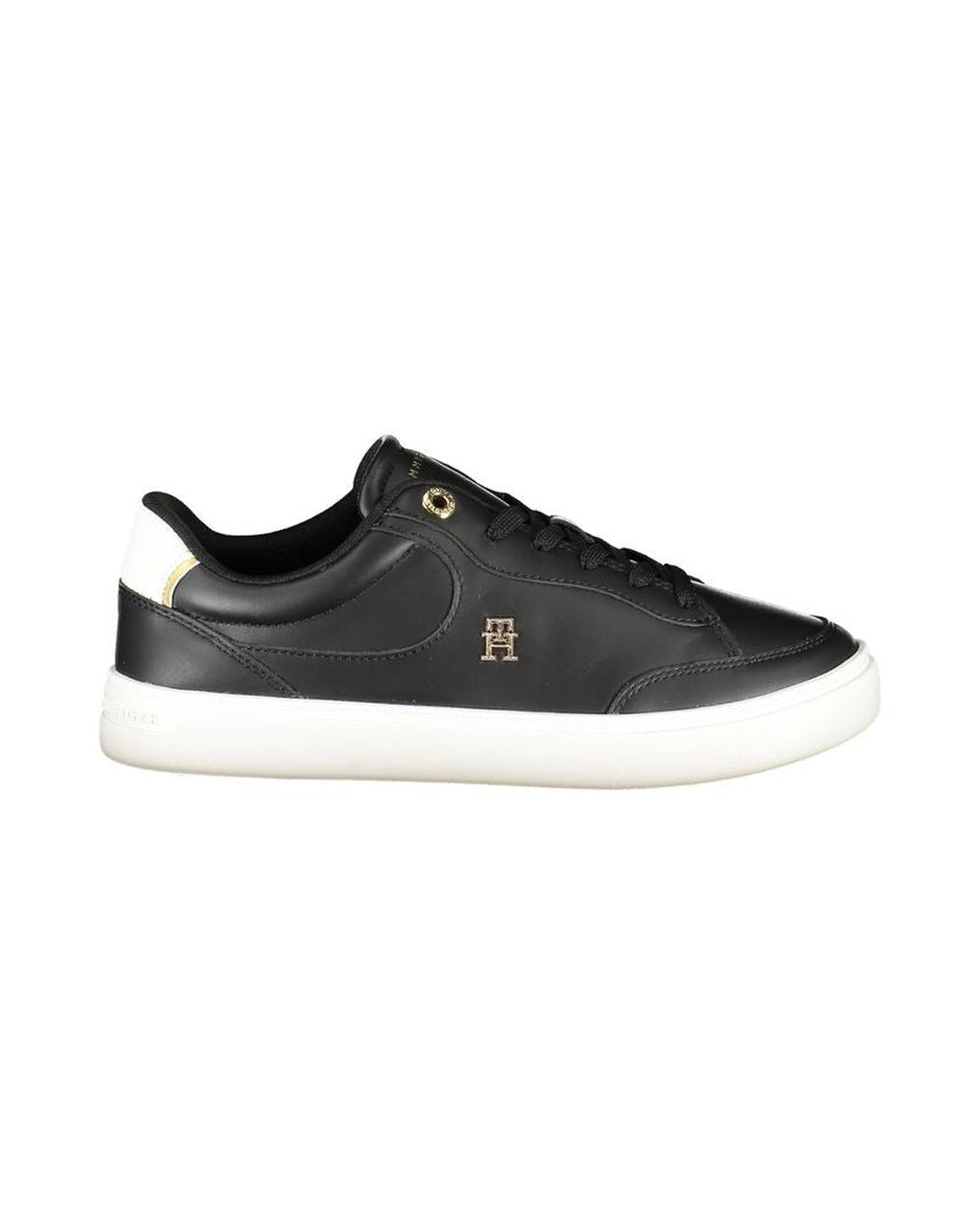 Tommy Hilfiger Black Polyurethane Women Sneaker