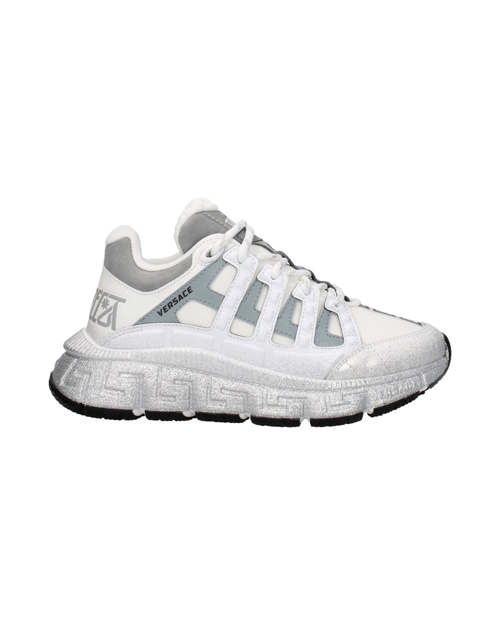 Versace White Fabric Athletic Sneakers