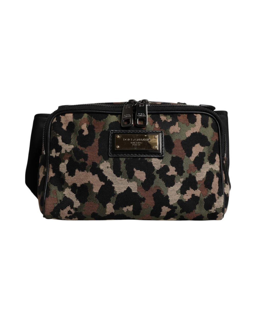 Dolce & Gabbana Multicolor Leopard DG Logo Belt Waist Fanny Pack Bag