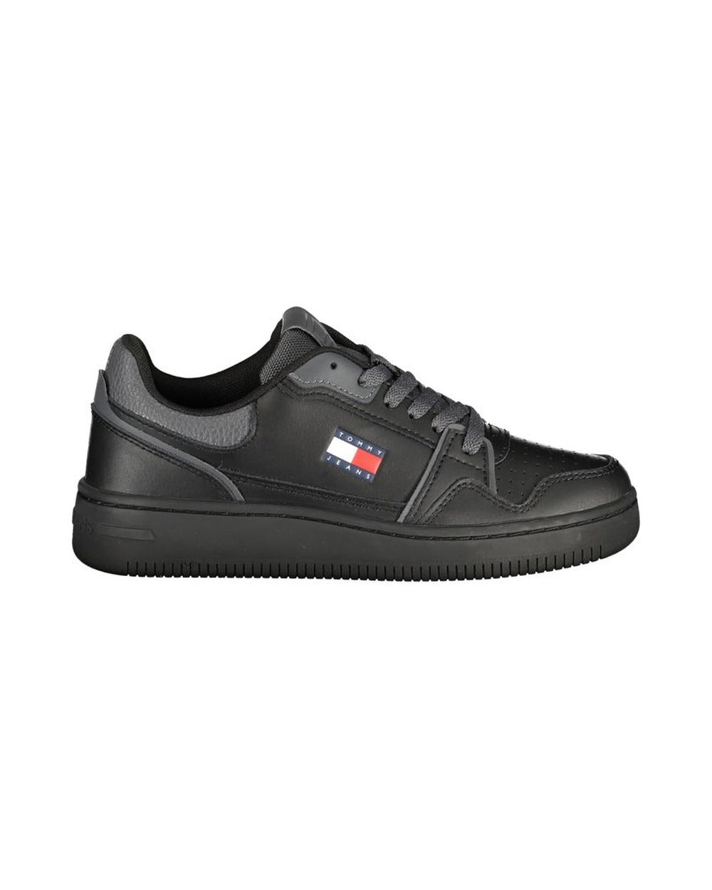 Tommy Hilfiger Black Polyurethane Women Sneaker