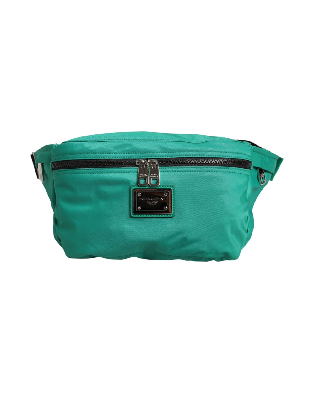 Dolce & Gabbana Green Logo Plaque Nylon Waist Fanny Pack Men's Borse Bag