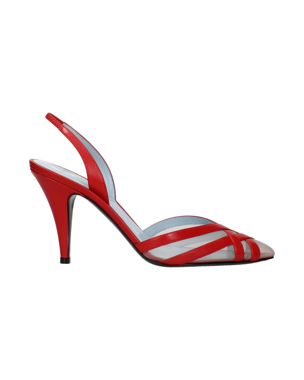 Valentino Garavani Red Leather Stiletto Heel Sandals
