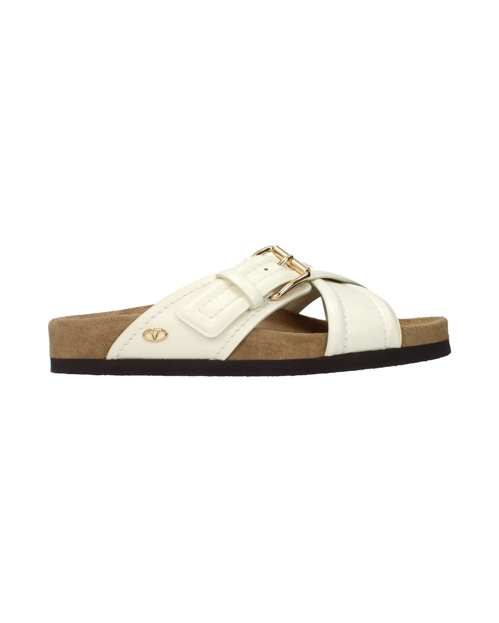 Valentino Garavani Beige Leather Slippers